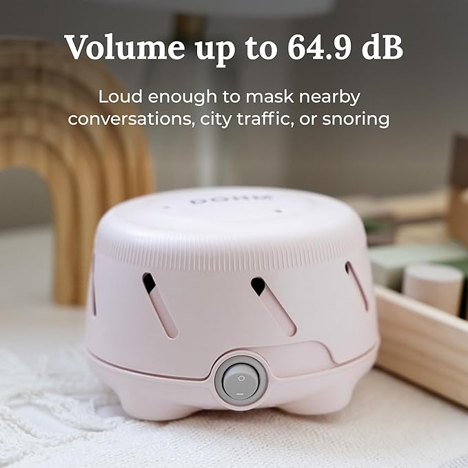 Yogasleep Dohm Uno White Noise Sound Machine, Natural Pink Noise from a Real Fan, Adjustable Tone & Noise Canceling for Office Privacy & Meditation, Sleep Aid for Travel, Baby & Adults (Pink) - Bloomnest