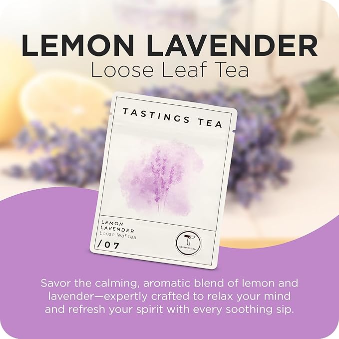 Tastings Tea Lemon Lavender Blend - 2.2oz Loose Leaf | Medium Caffeine Levels - Bloomnest