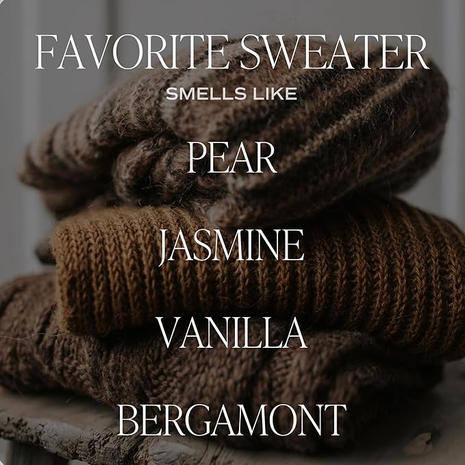 Sweet Water Decor Sweater Winter Christmas Holiday Candle - Milky Coconut, Jasmine, and Soft Cashmere Scented Candle for Home - 15oz Clear Jar, 70+ Hour Burn Time, Made in The USA - Bloomnest
