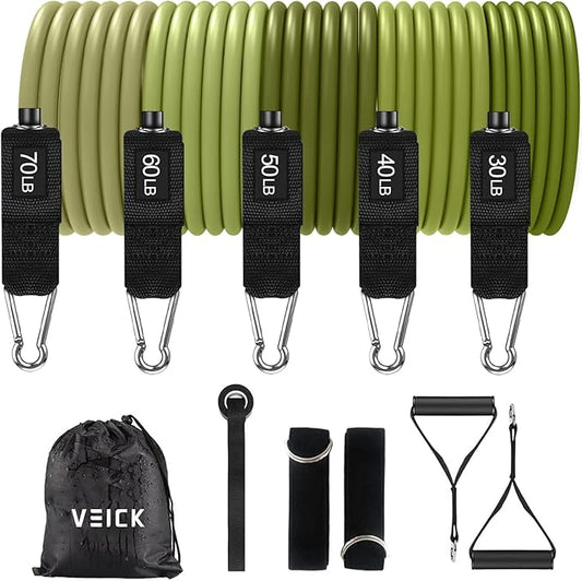 VEICK Resistance Bands, Exercise Bands, Workout Bands, Resistance Bands for Working Out with Handles for Men and Women, Exercising Bands for Fitness Weights Work Out at Home - Bloomnest