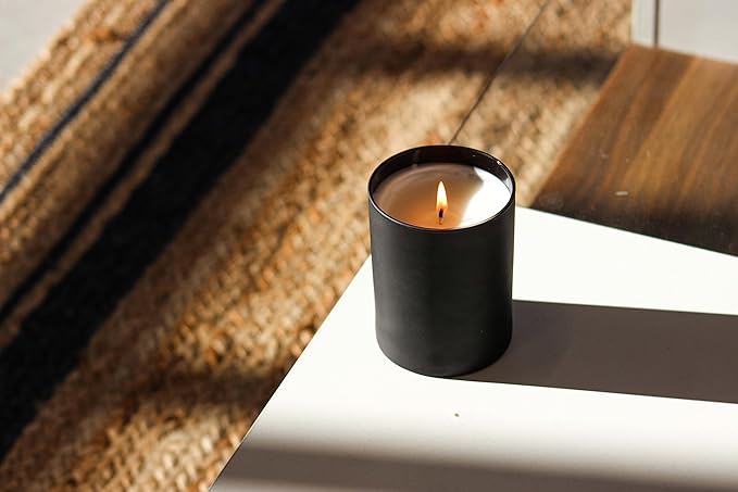 Calyan Wax Co. Passionfruit & Ginger Scented Candle - 75 Hour Burn - Luxury Non Toxic Soy Wax Candles - Long Lasting Black Tumbler Jar Candle for Home - 10.2oz - Bloomnest