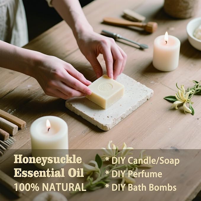 Honeysuckle Fragrance Oil-Honeysuckle Essential Oil 4.33oz (130ml)-100% Pure Natural Scent for Diffusers, Candles, Soap Making & Aromatherapy-Relaxing Home & Gift Essential Oil for Bath, Massage - Bloomnest