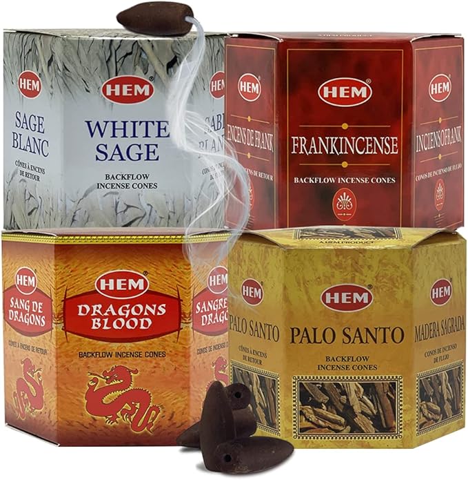 Variety Pack Backflow Incense Cones for Smoke Fountain Haze Falls Waterfall Aromatic and Mat Bundle #4 TRUMIRI