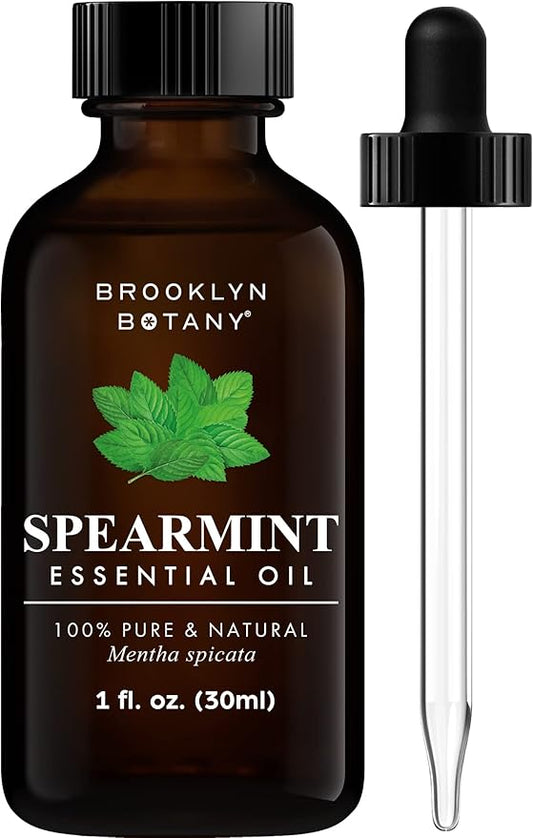 Brooklyn Botany Spearmint Essential Oil - 100% Pure and Natural - Premium Grade Oil with Dropper - for Aromatherapy and Diffuser - 1 Fl Oz - Bloomnest