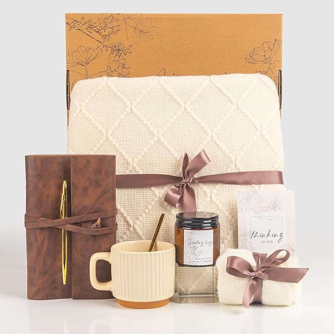 Self Care Gifts for Women, Get Well Soon Gifts Basket, Sympathy Gift Baskets，Care Package，After Surgery Feel Better Thinking of You Sending Hugs Gifts Idea for Mom Her Best Friends Sister - Bloomnest