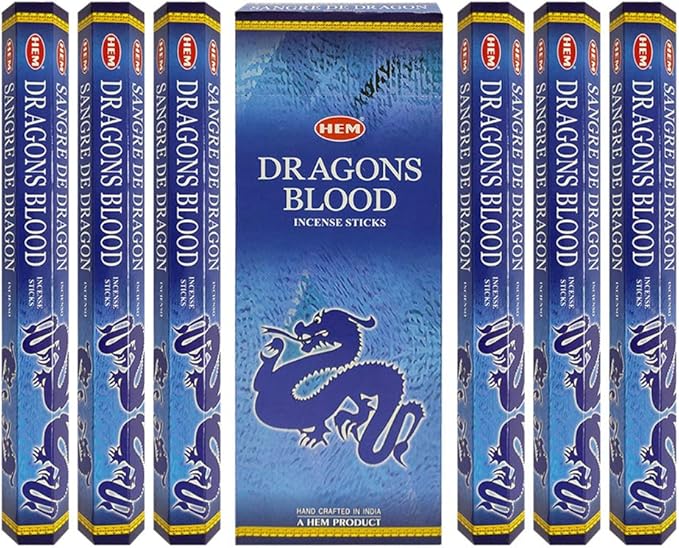 Dragon's Blood Blue Incense Sticks and Incense Stick Holder Bundle Insence Insense Hem Incense Sticks