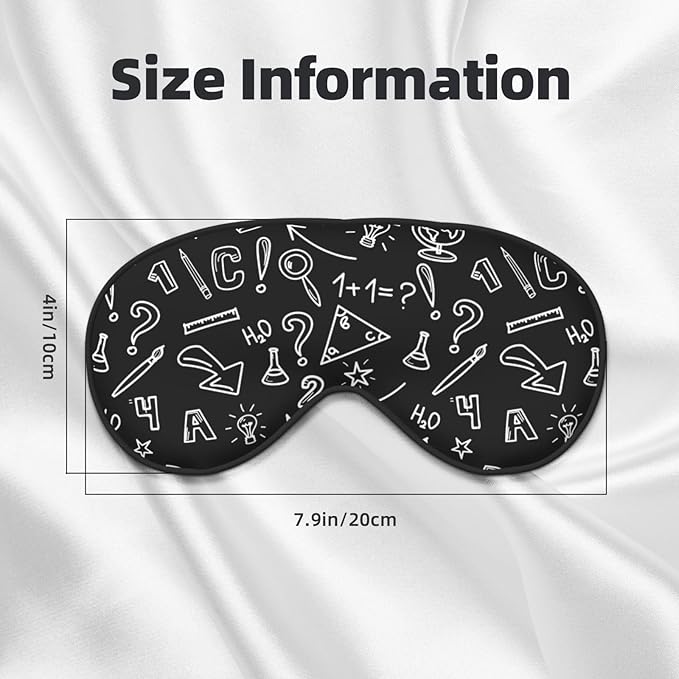 Sleep Eye Mask Mathematics Doodle Sleep Mask for Women Men Comfortable Eye Mask with Adjustable Strap Soft Eye Cover Blindfold for Travel Yoga Nap Shift Work - Bloomnest