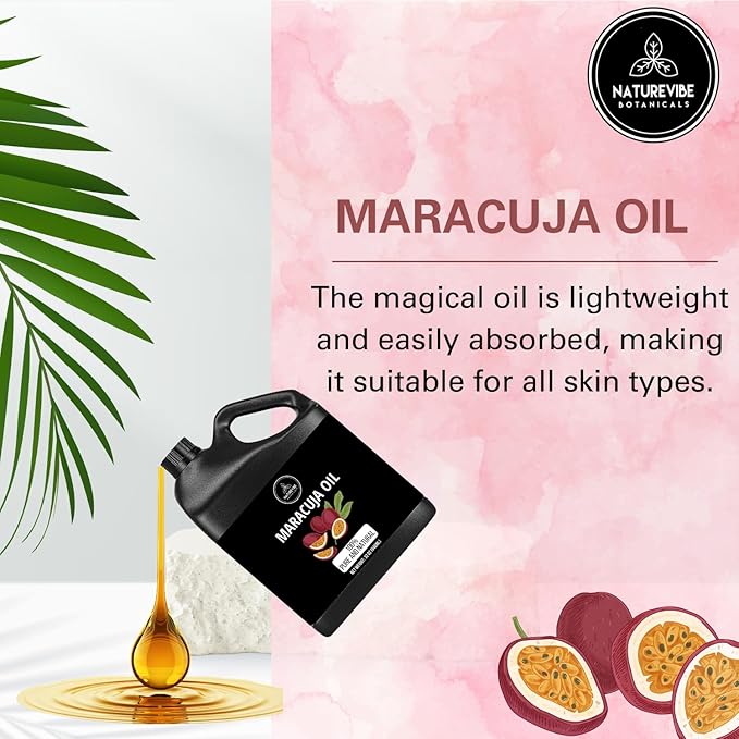 Naturevibe Botanicals Maracuja Oil 32 Ounces | 100% Pure and Natural | Great for Skin Care and Hair Care - Bloomnest
