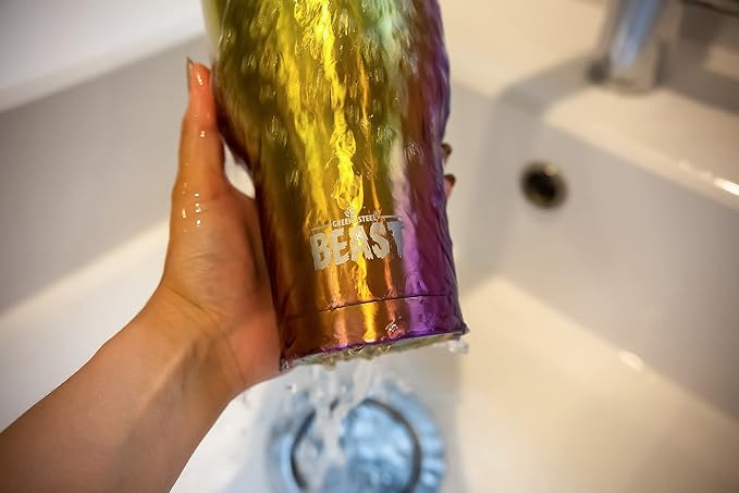 Beast 40 oz Tumbler Stainless Steel Vacuum Insulated Coffee Ice Cup Double Wall Travel Flask (Rainbow) - Bloomnest