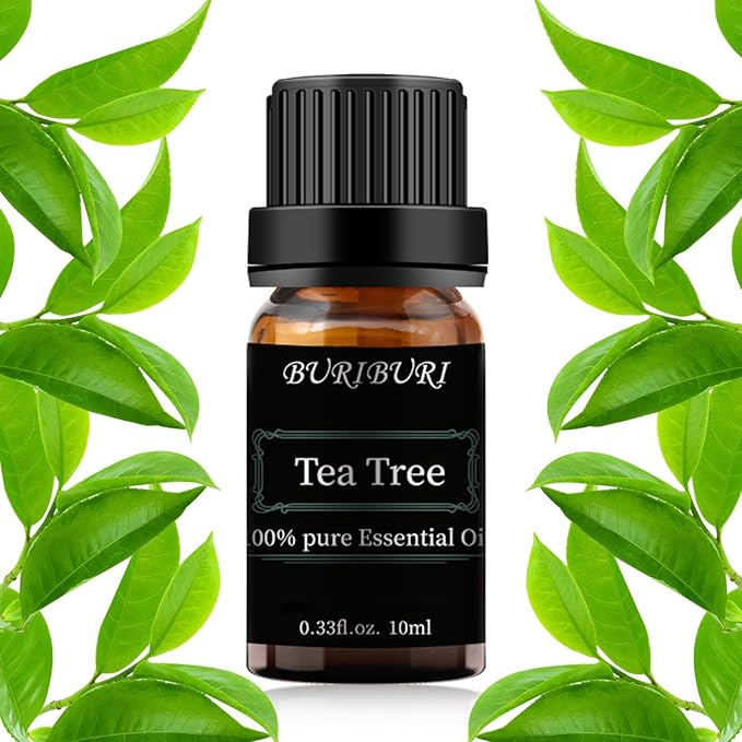 BURIBURI Tea Tree Essential Oil, 100% Pure, Undiluted, Natural Tea Tree Oil Aromatherapy Essential Oils 10ml for Diffuser, Massage - Bloomnest