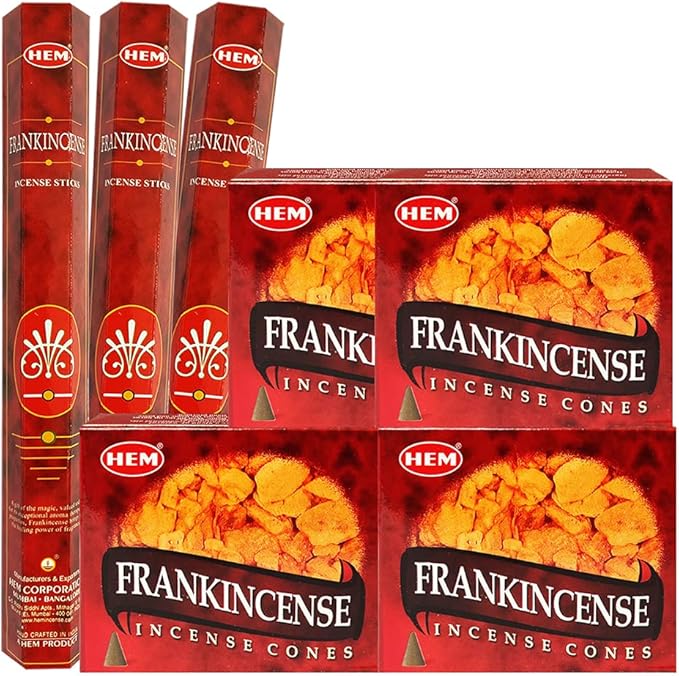Frankincense Incense Sticks and Cone Incense Holder Variety Pack Bundle insence insense insienso TRUMIRI