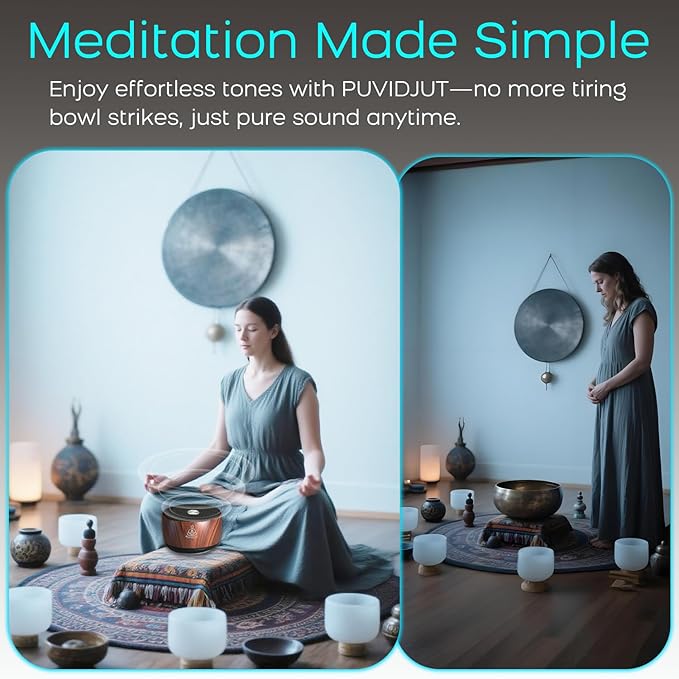 Sound Frequency Machine,Meditation Generator Instrument,Tone Device Tools - Solfeggio Frequencies Bath for Yoga, Mindfulness, Vibration System of Chakra Balancing, 5 Tones, 3 Timers - Bloomnest