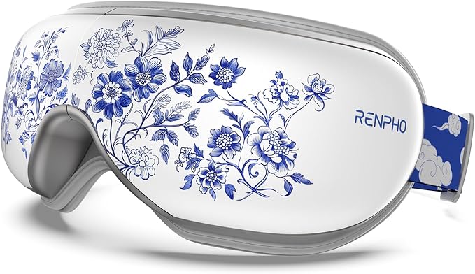 RENPHO Eyeris 1 Eye Massager with Heat, Christmas Birthday Gifts for Mom Dad Women Men Her Him, Sleep Mask with Heat Bluetooth Music, Relax Eye - Bloomnest