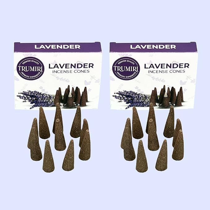Lavender Incense Cones - Total 60 Cone Incense - Six Packs of 10 Insence Cones - Incense Cones Scented - Cone Incense Scents - Insense Cones - Inscent Cones TRUMIRI