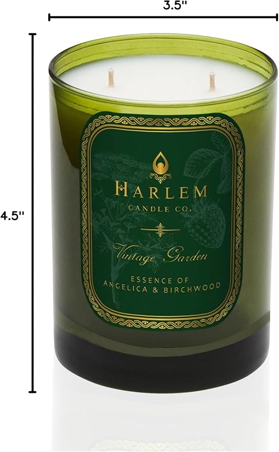 HARLEM CANDLE CO. Vintage Garden - Luxury Scented Soy Candle, 11 oz - 80-Hour Burn Time | Wild Berry, Rose, Absinthe, Angelica, Strawberry Musk, Birchwood | Scented Candles for Home - Bloomnest