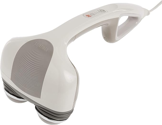 Homedics Percussion Action Massager with Heat | Adjustable Intensity, Dual Pivoting Heads | 2 Sets Interchangeable Nodes, Heated Muscle Kneading for Back, Shoulders, Feet, Legs, & Neck - Bloomnest