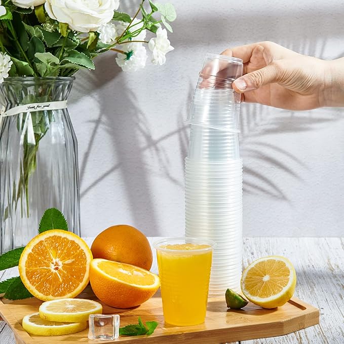 Lilymicky 500 Pack 5 oz Clear Plastic Cups, Small Disposable Drinking Cups, Clear Beverage Tumbler for Tasting, Drinking and Party - Bloomnest
