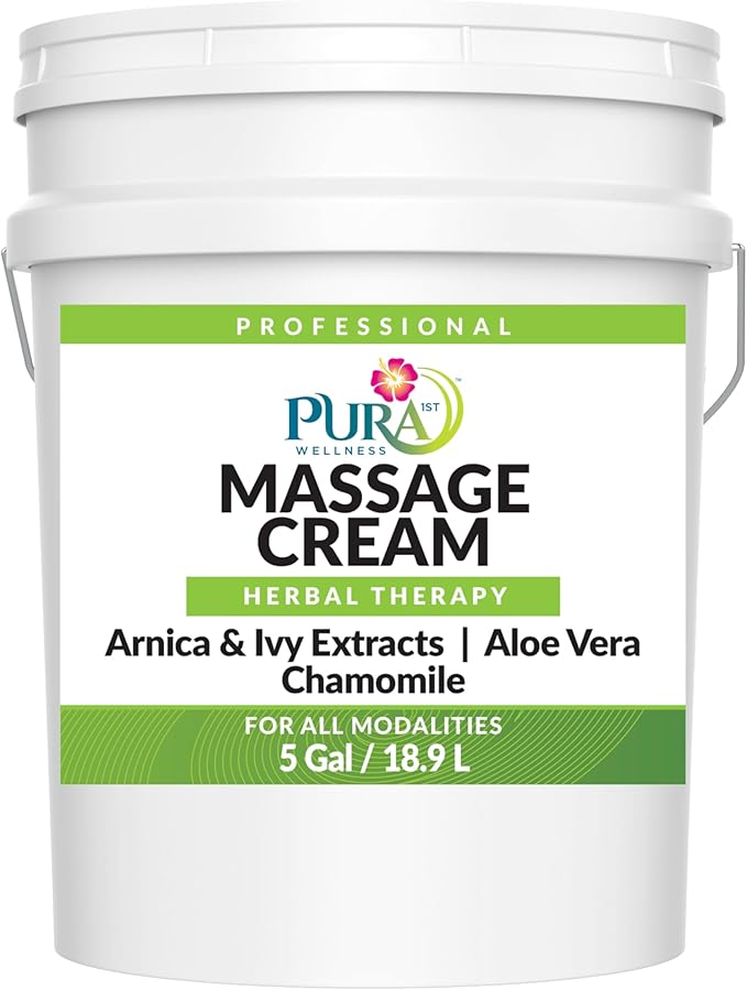 Herbal 5 Gallon Massage Cream, Massage for Muscle Relief, Professional Deep Tissue, Recovery, Natural Ingredients, Skin Hydrating and Moisturizing, Soothing, Relaxation - Bloomnest