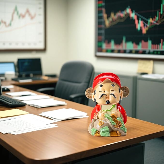 God of Wealth Figurine,Stock Market Luck Statue,Bring Positive Energy to Your Wealth - Bloomnest