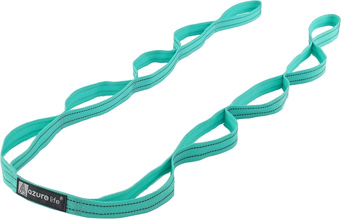 Premium Durable Stretch Straps with Loops, Stretching Strap for Physical Therapy, Multi-Loop Yoga Strap Fitness Exercise Strap for Yoga, Pilates, Dance, Flexibility&Exercise - Bloomnest