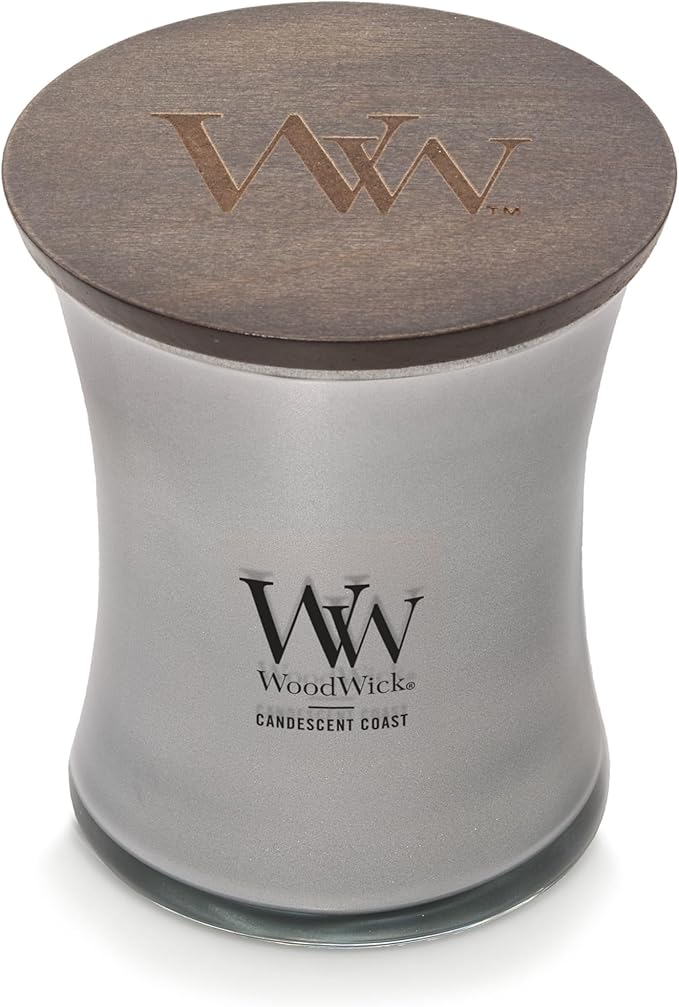 WoodWick Candescent Coast Holiday Candle Gifts for Women and Men, 9.7 oz Precious Metals Collection with Crackling Wick - Bloomnest