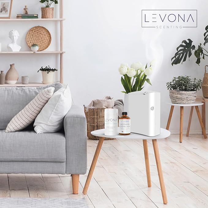 Levona Scent Essential Oil - Fresh Aroma for Home, Office, Hotel & Spa, Perfect in Humidifiers and Diffusers, Luxury Fragrance, with Lemon & Aqua Marine Notes - 500ml/ 17 fl oz, Sapphire Moonlight LEVONASCENT
