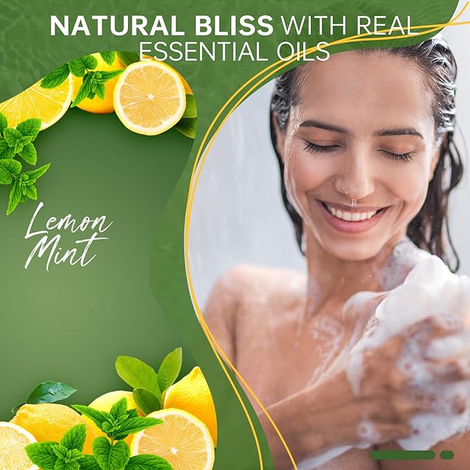 Shower Steamers Aromatherapy Birthday Gifts for Women Travel Essentials, 8 Pcs Lemon Mint, Bath Bombs Shower Bombs with Natural Essential Oils, Relaxation Home SPA - Bloomnest
