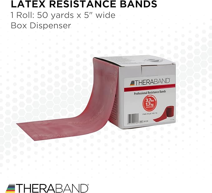 THERABAND Resistance Band, Black, Special Heavy, 50-Yard Roll, Latex Elastic Band for Exercise - Bloomnest