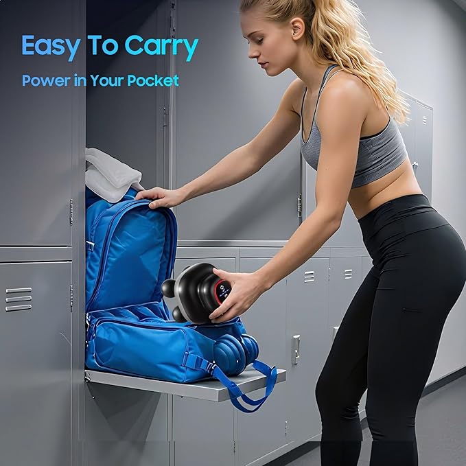 Massage Gun – Electric Body Massager with 4 Heads, Handheld Percussion Muscle Massager, Deep Tissue Back Massager for Muscle Relaxation, Powerful Full Body Electric Massager Tool for Men and Women - Bloomnest