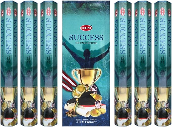 TRUMIRI Incense Stick Holder Bundle with Hem Success 20g Incense Sticks - Pack of 6 (Approx 120 Sticks)