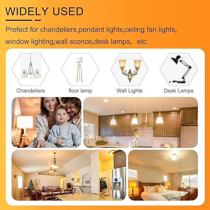 E12 Led Bulbs Replacement 120V 100W Halogen Candelabra, E12 10W T6 Warm White 3000K Non-dimmable Energy Saving for Candelabra,Ceiling Fan, Table Cabinet Lighting, Pack of 3 - Bloomnest