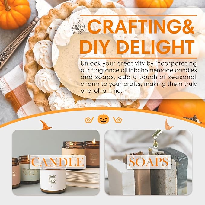 SALKING Pumpkin Pie Fragrance Oil, 120ml (4 Fl Oz) Premium Essential Oils for Diffuser, Candle Scents for Candle Making, Soap Making Supplies, Autumn Scented Diffuser Oil, Halloween Thanksgiving Gift - Bloomnest