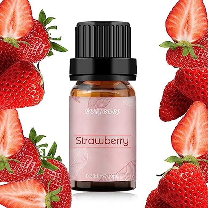 BURIBURI Strawberry Fragrance Oil, Premium Grade Strawberry Scented Oil 10ml Essential Oil for Diffusers, Candle Making - Bloomnest