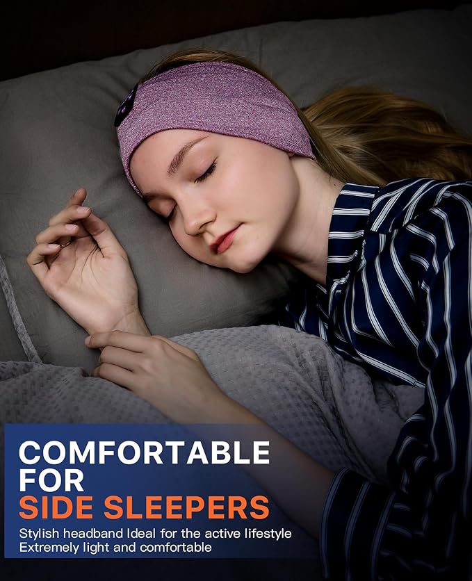 Perytong Sleeping Headphones, Bluetooth Headband, Soft Comfortable Headphones for Sleeping, Nap, Relaxation, Meditation, Yoga, Running, Jogging, Cool Tech Gifts for Women Men - Bloomnest