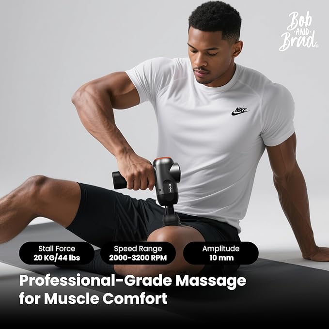 BOB AND BRAD C2 Massage Gun, Deep Tissue Percussion Massager Gun, Muscle Massager with 5 Speeds and 5 Heads, Electric Back Massagers for Professional Athletes Home Gym - Bloomnest