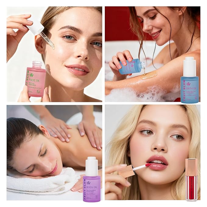 42 Pcs Valentines Day Gifts for Women, Super Fruit Bath and Body Spa Set, Facial Skin Care Kit, Self-Care Gifts Set, Lip Gloss, Face Sheet Mask, Serum, Birthday, Christmas, Present, Anniversary