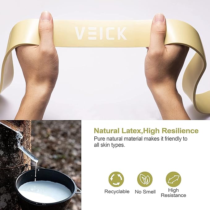 VEICK Resistance Bands for Working Out, Exercise Bands, Workout Bands, Pull Up Assistance Bands, Long Heavy Stretch Bands Set for Men and Women, Power Weight Gym at Home Fitness Equipment - Bloomnest
