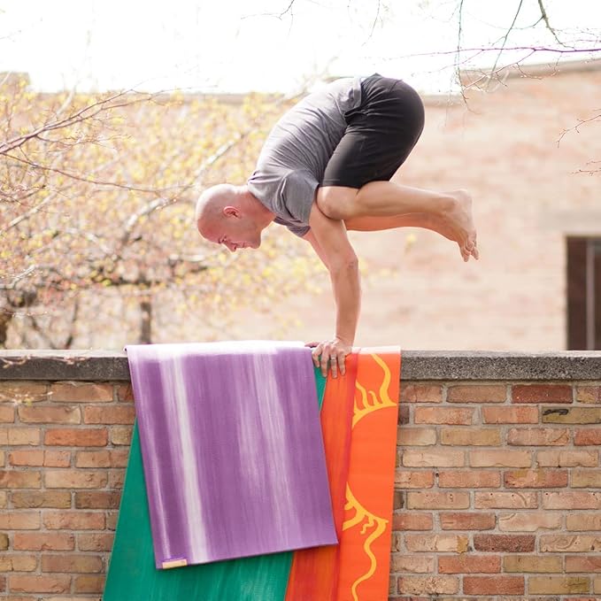 Hugger Mugger Nature Ultra Yoga Mat - Unique Variegated Design, Extra Cushion, Durable, Sticky and Grippy, Stable Non-Slip Surface, Lightweight - Bloomnest