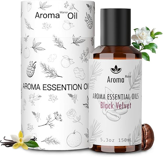Hotel Fragrance Oil - Black Velvet Essential Oils for Scent Diffuser - Black Coffee, Caramel, Cinnamon, Vanilla, Patchouli - Home Luxury Scents Aroma Fragrance for Home, Office - Bloomnest