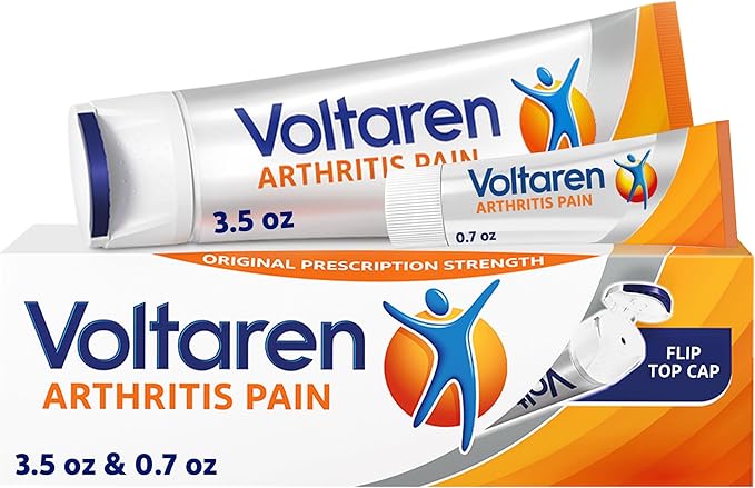 Voltaren Arthritis Pain Gel for Powerful Topical Arthritis Pain Relief with Diclofenac - NEW Easy Open Cap - 100 g Tube And 20 g Travel Size Tube - Bloomnest