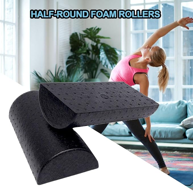 Half Round Foam Roller - Balance Foam Roller for Physical, Yoga, Pilates, Core Strength Training, Sport Recovery & Physical Restoration at Home, Clinic & Gym - Bloomnest
