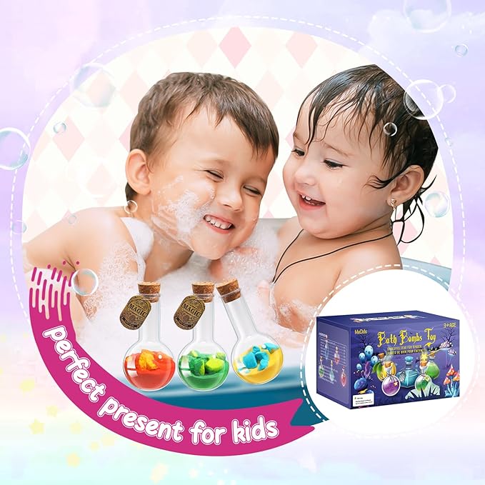 MeCids Magic Potion Bubble Bath Bombs for Kids -Bath Color Tablets Bath Potions for Toddlers Ages 4-12 Fun Science Kit Gift for Birthday, Halloween，Christmas- 6 Pack - Bloomnest
