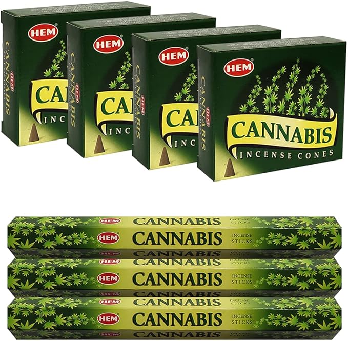 TRUMIRI Cannabis Incense Sticks and Cone Incense Holder Variety Pack Bundle TRUMIRI