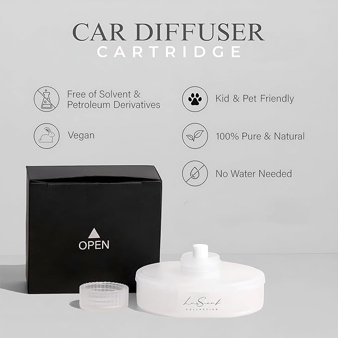 Aroma Car Diffuser Cartridge Scent Oil 20ML Compatible with All Ultrasonic Premium Car Diffusers - Luxury Hotel Fragrance - Aromatherapy - Air Freshener Ideal for Cars, Trucks & More (Aqua) - Bloomnest