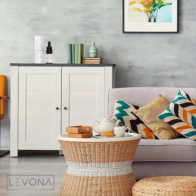 Levona Scents Pure Essential Oils for Diffusers for Home Luxury Scents - Restful Lavender Essential Oil is A Floral Blend of Eucalyptus, Bergamot, Lavender - Aroma Diffuser Oil LEVONASCENT