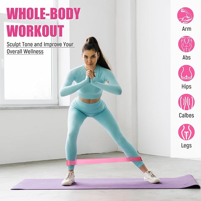 Deekin 20 Pcs Resistance Bands for Women Men 10-115 Lbs 5 Different Resistance Levels Loop Exercise Bands for Leg Working Gym - Bloomnest