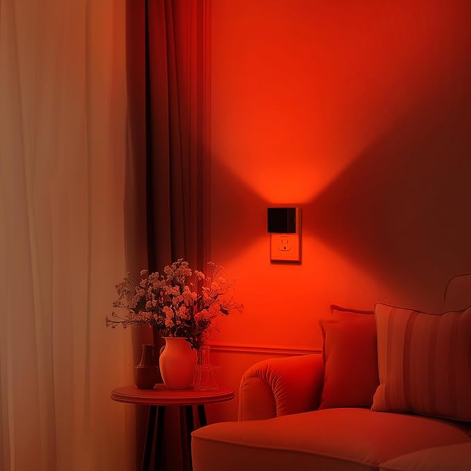 DORESshop LED Night Lights Plug into Wall [2 Pack], Plug in Nightlight, RGB Color-Changing Night Light, Dusk to Dawn Sensor, Nightlights for Adults, Bedroom, Bathroom, Hallway - Bloomnest