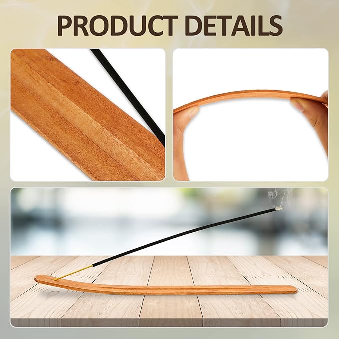 Handmade Wooden Incense Stick Holder Wood Incense Burner Ash Holder Trays for Sticks Home Utilities Accessories and Buddha Hall(36 Pieces) - Bloomnest