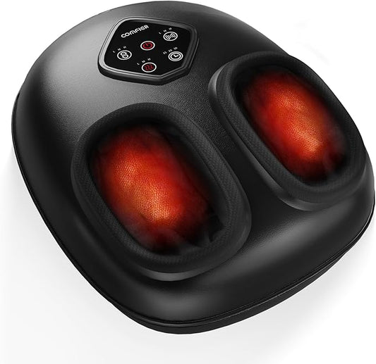 COMFIER Foot Massager with Heat, Shiatsu Foot Massager Machine for Plantar Fasciitis, Keading & Compression for Neuropathy Pain, Gifts for Women Men, Fits Up to 14 - Bloomnest