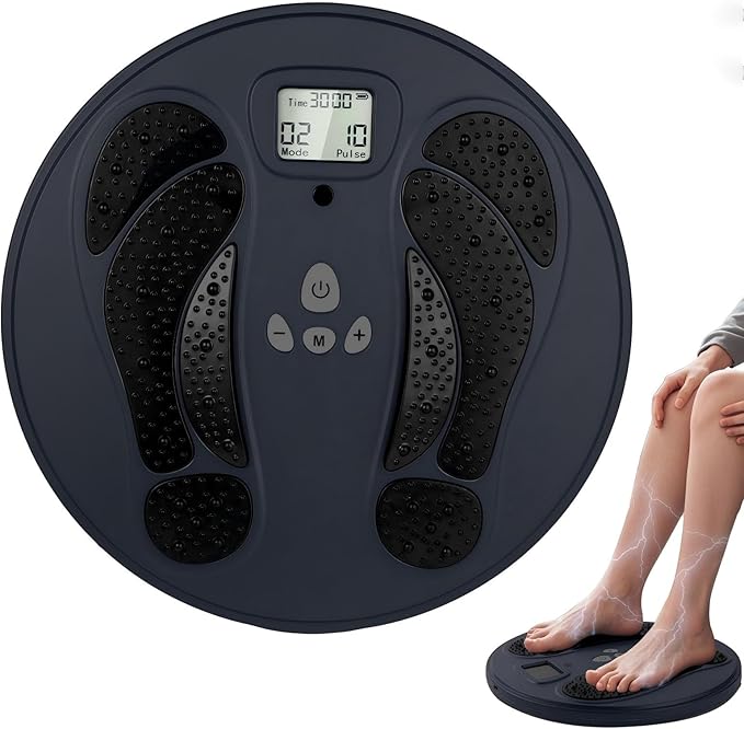 1-STEP EMS Foot Massager for Neuropathy Electronic Foot Stimulator TENS Feet Circulation Stimulator with 10 Modes 50 Intensities Electronic Muscle Stimulator - Bloomnest